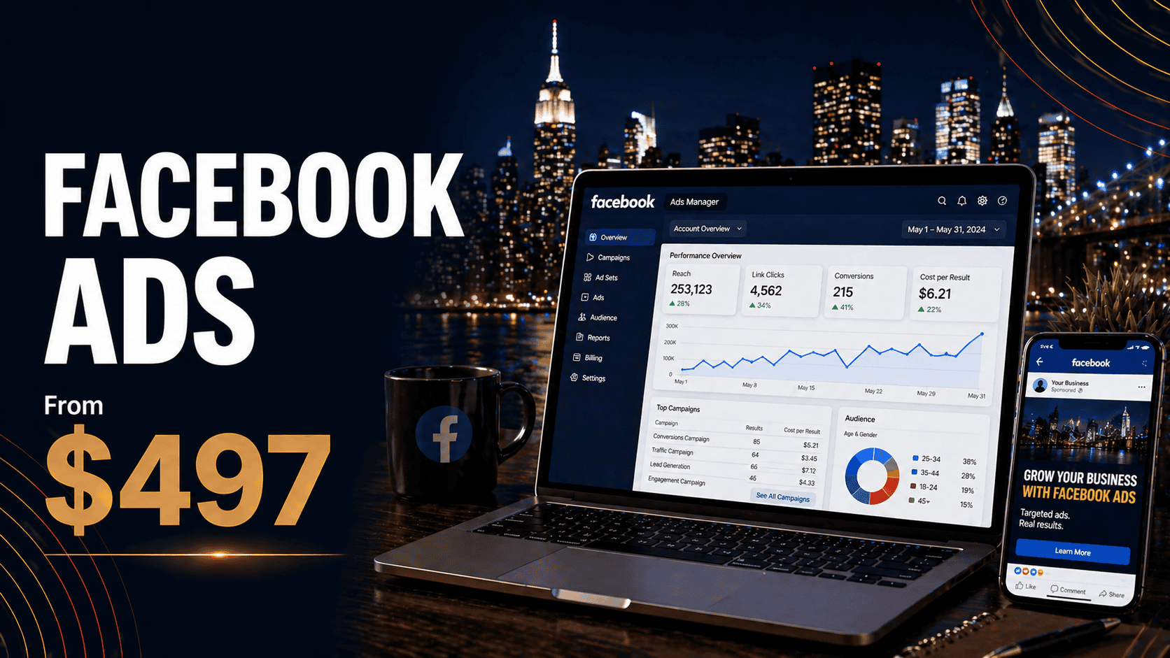 Facebook Ads from $497/mo
